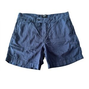 Todd Snyder 32 Hudson Shorts Blue Cotton Linen Casual